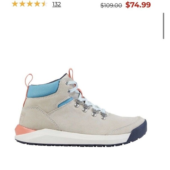 L.L. Bean Vista Hiker II Mid Boots Foam Sea Blue Womens Size 6 Lace Up Suede - Picture 12 of 12